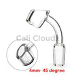 4 mm (45 Degree) Thick Quartz Banger (6 sizes) - Cali Cloudx Inc