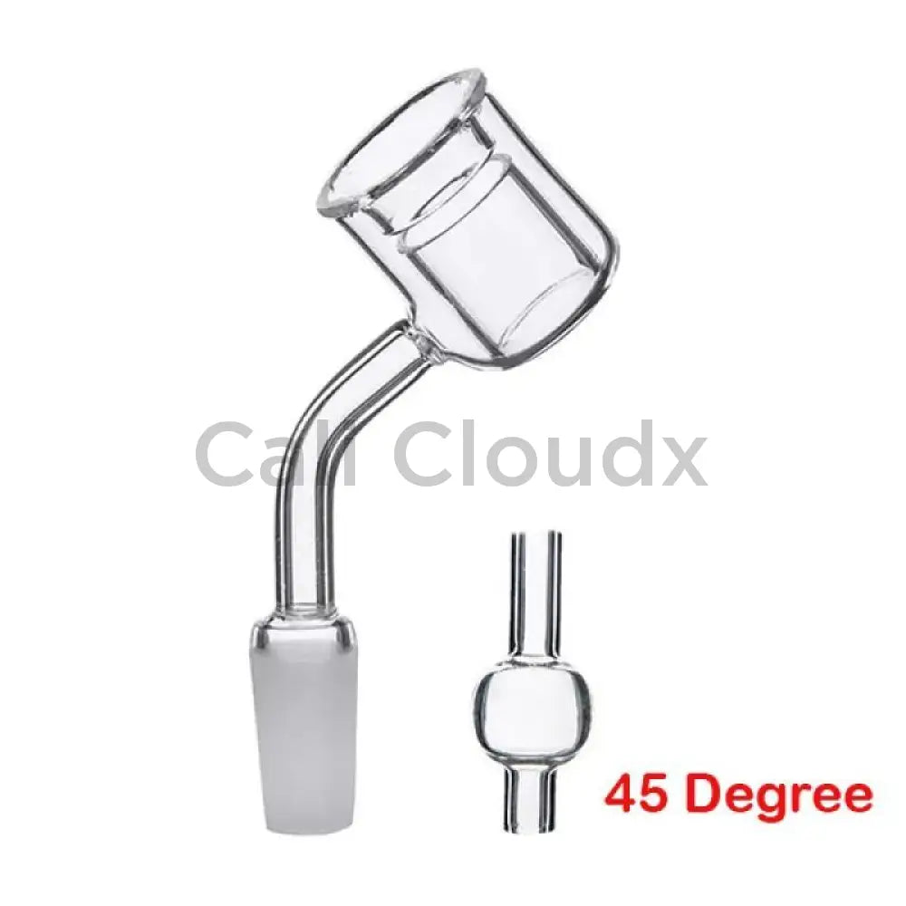 Thermal Quartz Banger (45 Degree) w carb Cap (6 sizes) - Cali Cloudx Inc