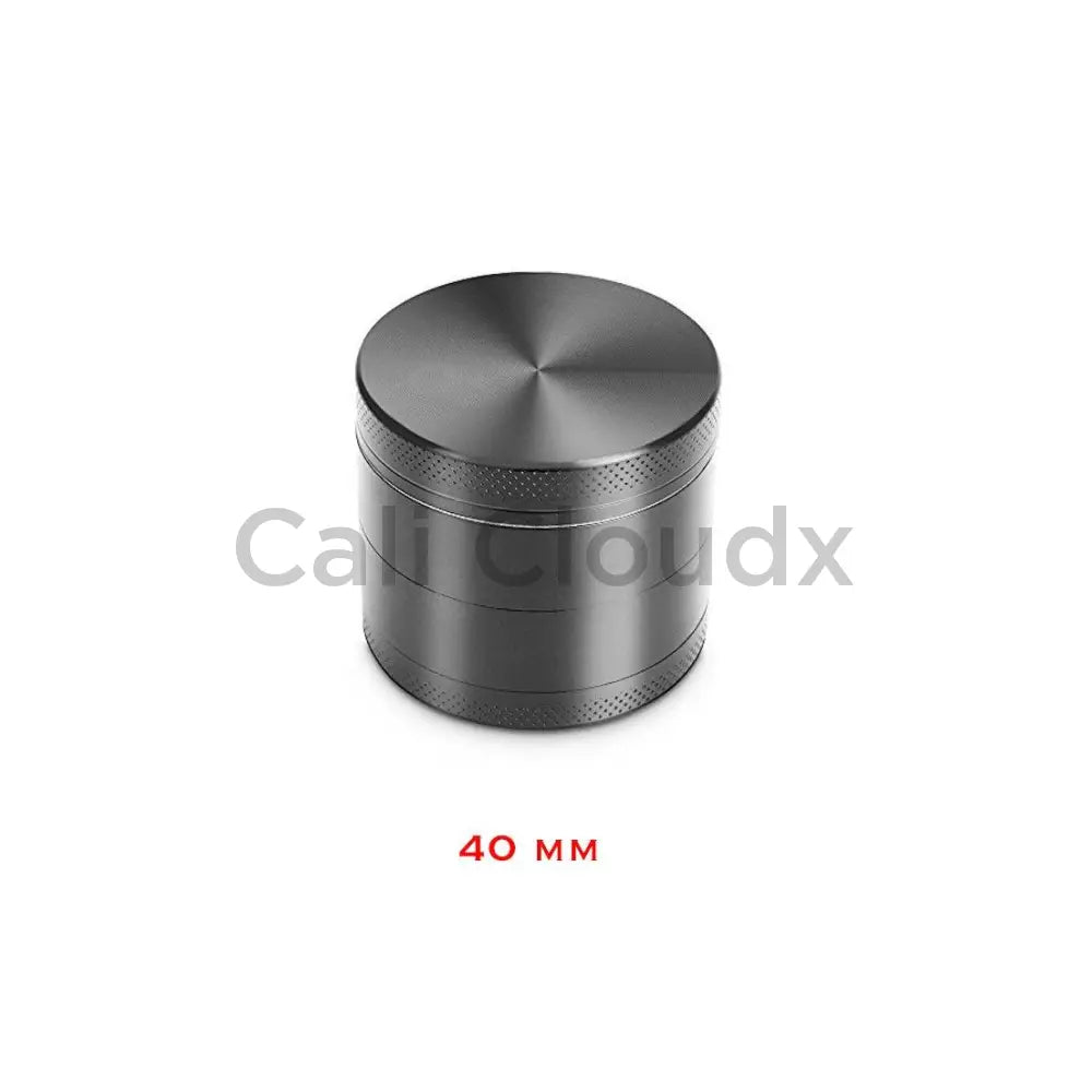 Charcoal (Black) Plain Grinder - 5 Sizes 40Mm / Black Aluminum