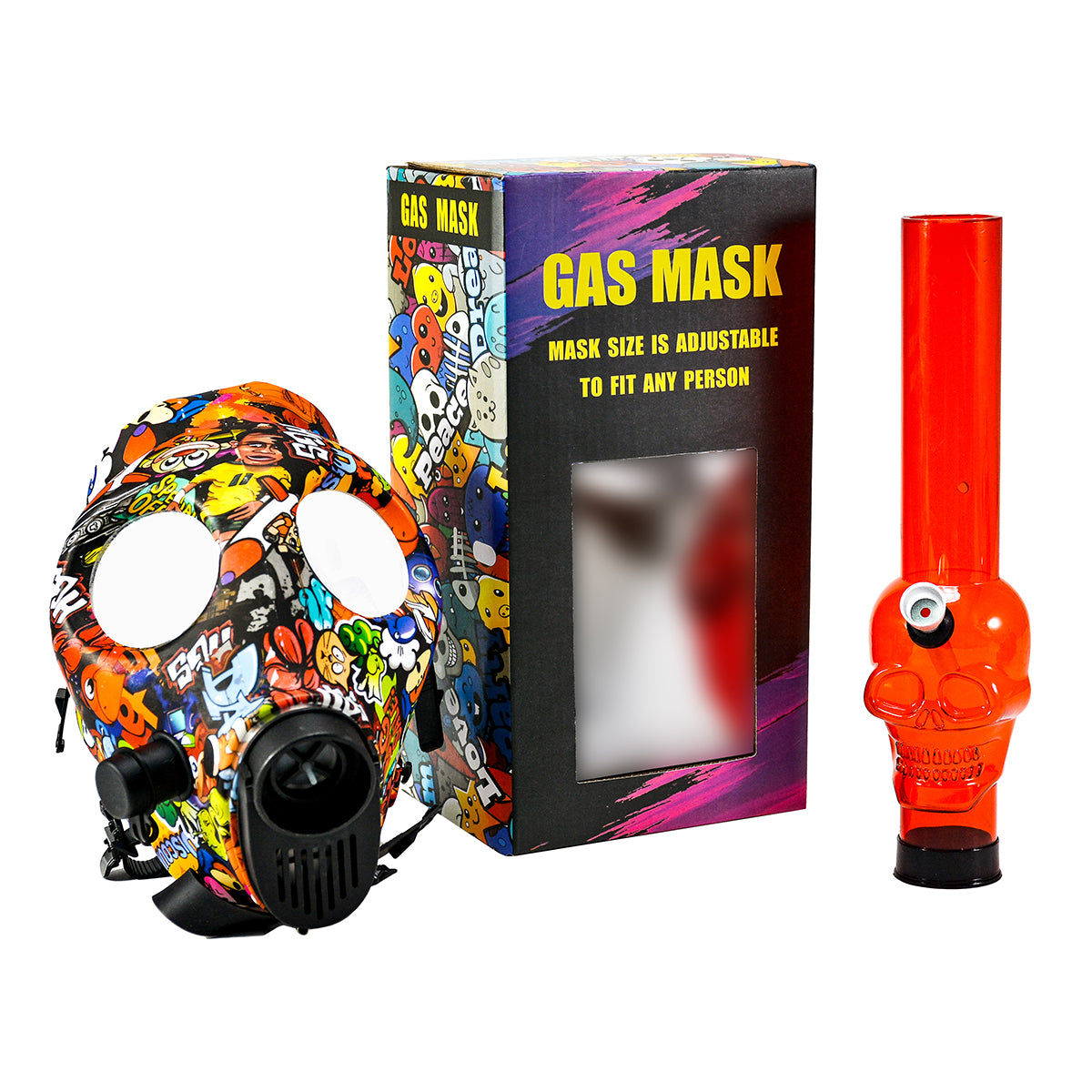 Gas Masks Printed with Skull Design waterpipe